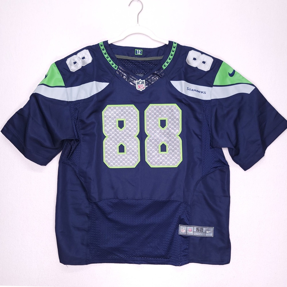 Nike Seattle Seahawks Jimmy Graham 88 Jersey Mens 52 Blue NFL On Field Football